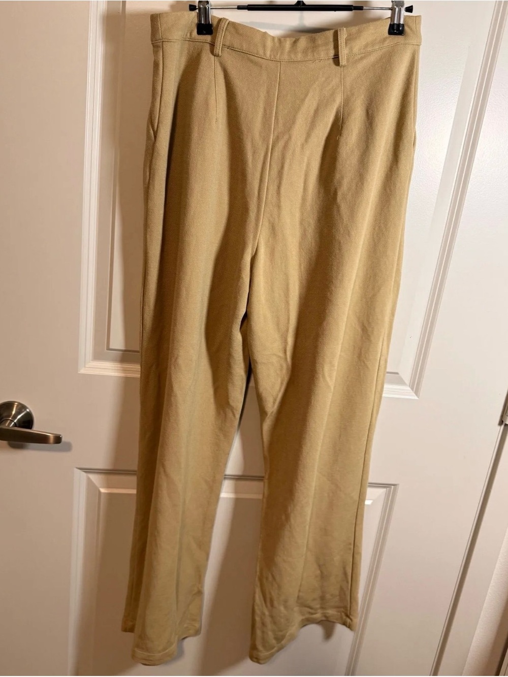 Women’s Khaki Pleated Dress Pants - Classic Tailored Fit - Picture 3 of 3